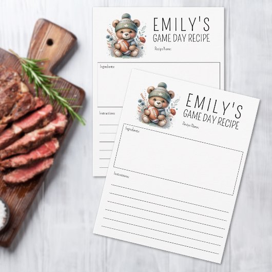 キュートベアカスタムレシピカード