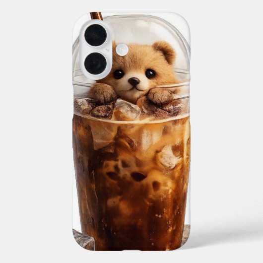 キュートベアコーヒーiPhoneケース | 美しい動物デザイン Case-Mate iPhoneケース (裏面)