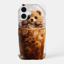 キュートベアコーヒーiPhoneケース | 美しい動物デザイン