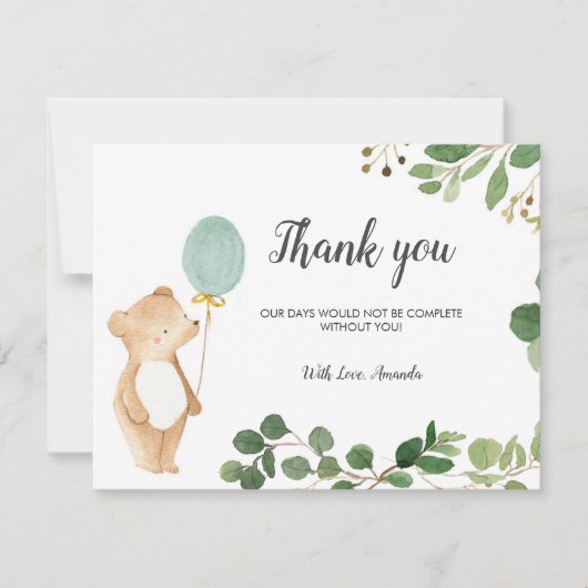 キュートベアサンキューカード サンキューカード (正面)