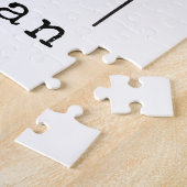 キュートベアシンプルラインイラストレーション名前をカスタムする ジグソーパズル (側面)