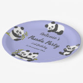 キュートベアパンドラパーティーボーイ誕生日 ペーパープレート (アングル)