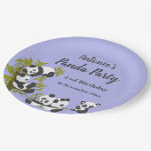 キュートベアパンドラパーティーボーイ誕生日 ペーパープレート (アングル)