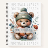 キュートベアパーソナライズされたレシピ ノートブック (正面)