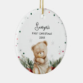 キュートベアベビー初めてのクリスマス セラミックオーナメント (右)