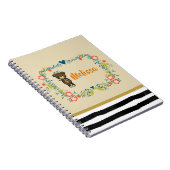 キュートベアーイエローフラワー&フローラリースカスタム ノートブック (右側)