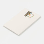 キュートベアーイエローフラワー&フローラリースカスタム ポストイット (アングル)