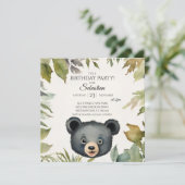 キュートベアーウッドランド誕生日パーティー 招待状 (スタンド正面)
