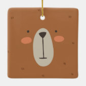 キュートベアーキッズベビー子供部屋ルーム セラミックオーナメント (裏面)