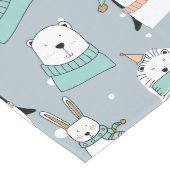 キュートベアークリスマスデザイン ロングテーブルランナー (コーナー)