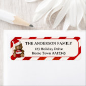 キュートベアークリスマスホリデーズ差出人住所ラベル ラベル (インサイチュ)