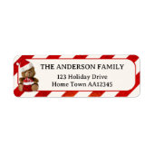 キュートベアークリスマスホリデーズ差出人住所ラベル ラベル (正面)