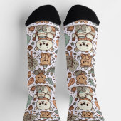 キュートベアーコージーソックス – ベクよくはしゃぐトルデザイン ソックス (上部)