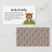 キュートベアーサファリテーマベビーシャワー予約リクエスト エンクロージャーカード (正面/裏面)