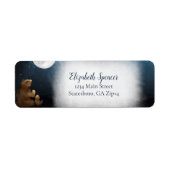 キュートベアーズオーバーザムーン差出人住所 ラベル (正面)