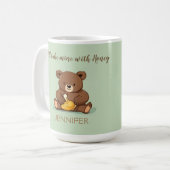 キュートベアーハニージャーカスタムコーヒーマグ コーヒーマグカップ (正面左)