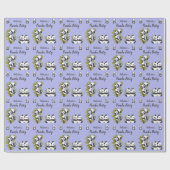 キュートベアーパンドラパーティーボーイ誕生日ギフト ラッピングペーパー (フラット)