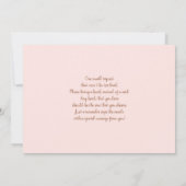 キュートベアーベイビーシャワーガール招待状 招待状 (裏面)