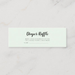 キュートベアーベビーシャワーおむつラッフルチケット スキニー名刺