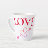 キュートベアーホールディングハートバレンタインラテマグ カフェラテマグ (左アングル)