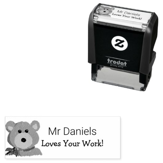 キュートベア先生スタンプ セルフインキングスタンプ (インサイチュ)