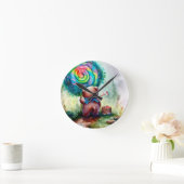 キュートベア子供部屋時計 ラウンド壁時計 (ホーム)