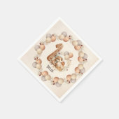 キュートベア秋バリー1st誕生日紙ナプキンス スタンダードカクテルナプキン (角)