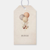 キュートベア秋1歳の誕生日ありがとう ギフトタグ (裏面)