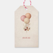 キュートベア秋1歳の誕生日ガールサンキュー ギフトタグ (裏面)