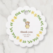 キュートベア誕生日メッセージカード フェイバータグ (正面)