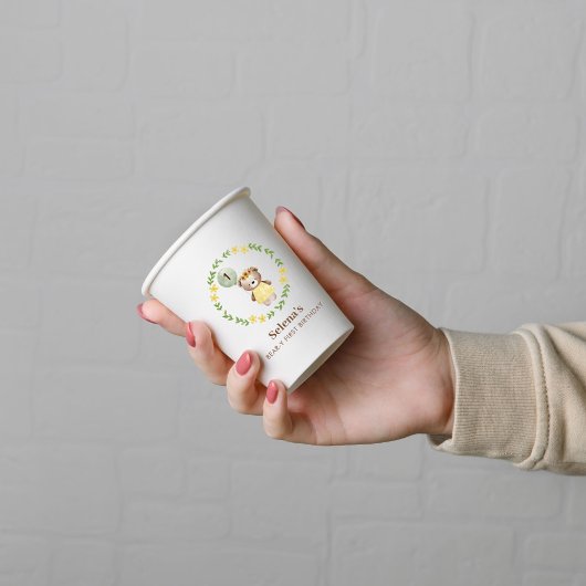 キュートベア誕生日 紙コップ