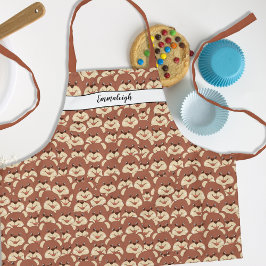 キュートベア顔パタモノグラムのーン エプロン