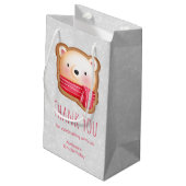 キュートベア顔レッドスカーフ&ロージー頬ありがとう スモールペーパーバッグ (裏面アングル)