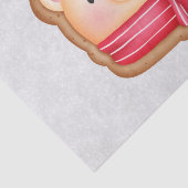 キュートベア顔レッドスカーフ&ローズチーククリスマス 薄葉紙 (詳細)