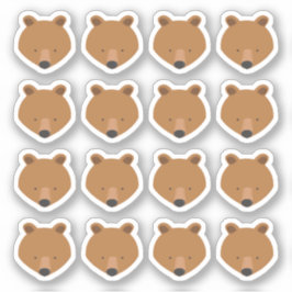 キュートベア顔動物 シール