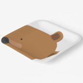 キュートベア顔動物 ペーパープレート (傾斜あり)