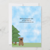 キュートベア&キャビン誕生日招待状forボーイズ 招待状 (裏面)