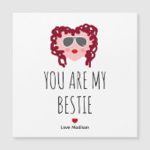 キュートベスティーピンク赤いハートBFFバレンタイン (正面)