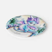 キュートベビーアイスラゴン誕生日 ペーパープレート (アングル)