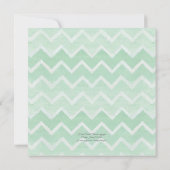 キュートベビーエレファントリースフローラシェブロンパターン 招待状 (裏面)