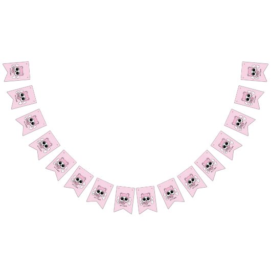 キュートベビーガールスカル バンティングフラッグ (全)