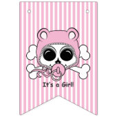 キュートベビーガールスカル バンティングフラッグ (第1の旗)