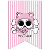 キュートベビーガールスカル バンティングフラッグ (第3の旗)