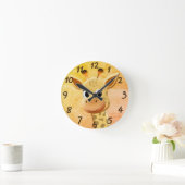 キュートベビーキリンスケッチ ラウンド壁時計 (ホーム)