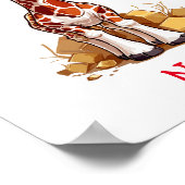 キュートベビーキリン名前をカスタムする ポスター (角)