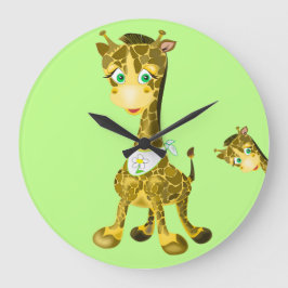 キュートベビーキリン ラージ壁時計