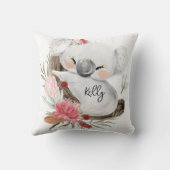 キュートベビーコアラ金ゴールドスペックル名前をカスタムする クッション (裏面)