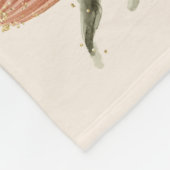 キュートベビーコアラ金ゴールドスペックル名前をカスタムする フリースブランケット (角)