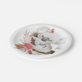 キュートベビーコアラ金ゴールドスペックル名前をカスタムする ペーパープレート (アングル)