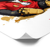 キュートベビーゴリラ名前をカスタムする ポスター (角)